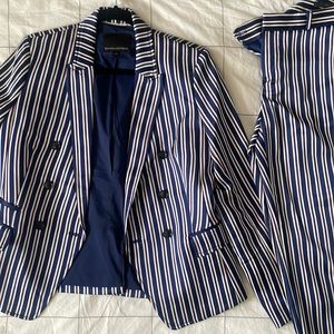 Banana Republic striped suit